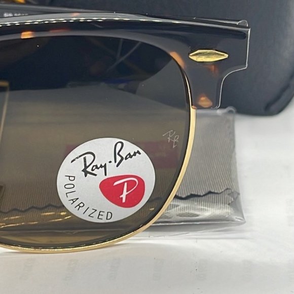 Brand new Rayban Club Master Unisex style 3016 Tortoise/Brown Polarized lenses - Picture 6 of 7